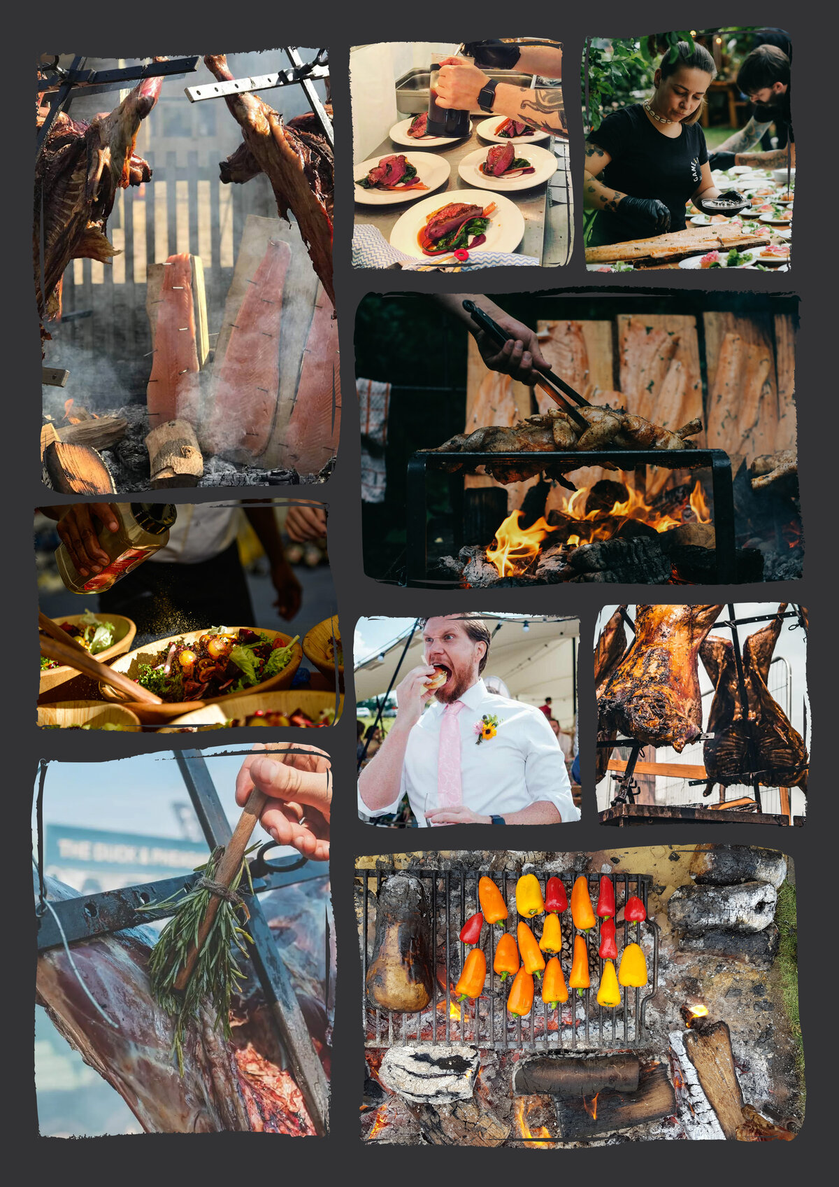 Live fire cooking montage from GNF brochure