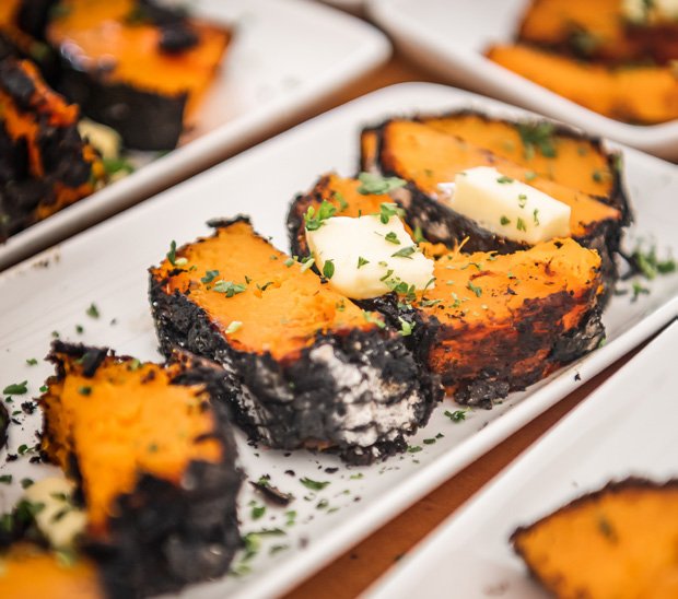 Fire-charred squash