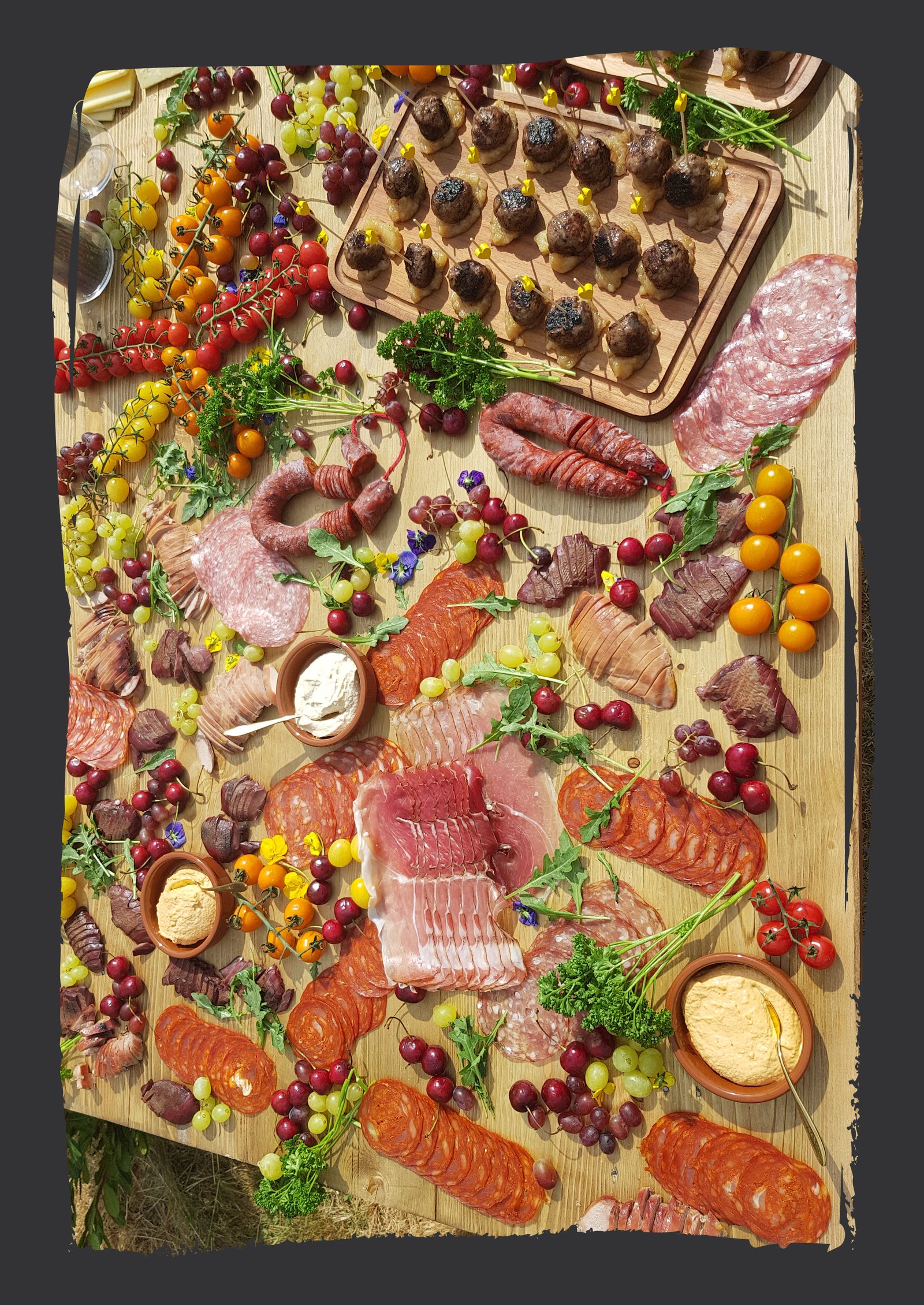 Wild game charcuterie spread