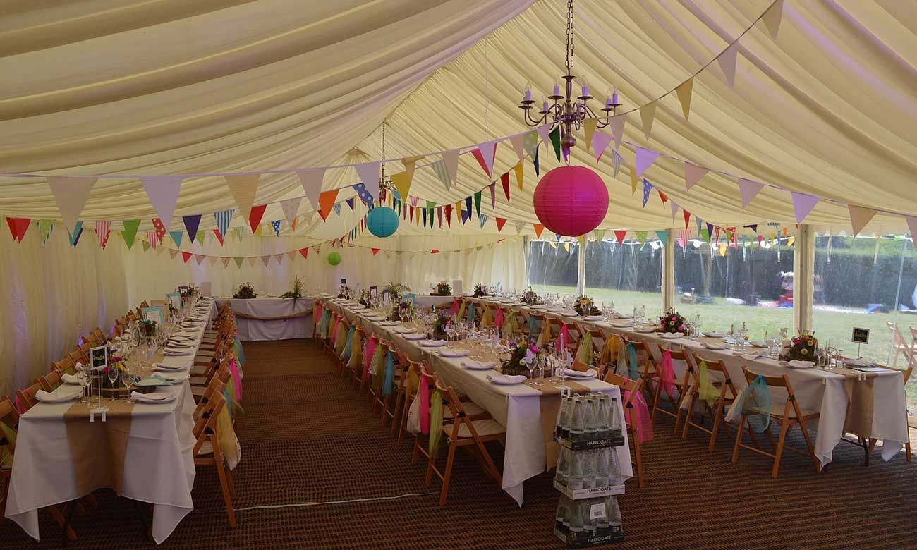 Meridian Marquees elegant marquee set up for a wedding