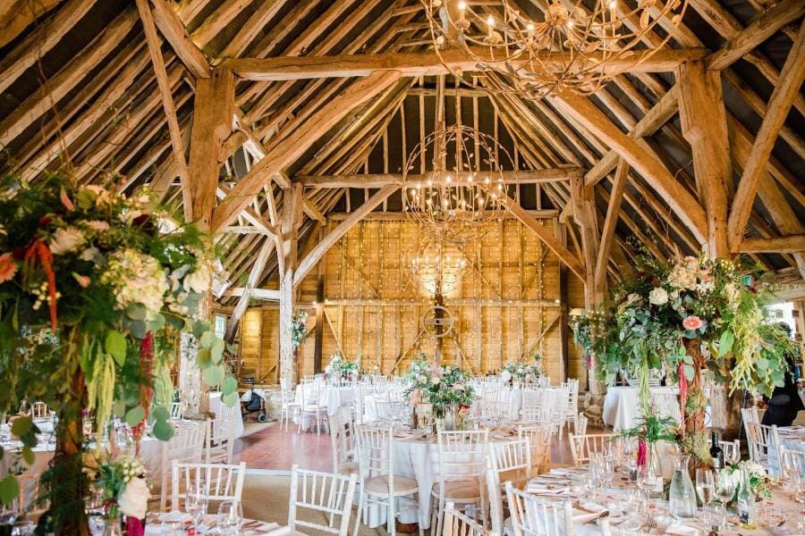 Odo's Barn 15th-century tithe barn wedding venue, Kent
